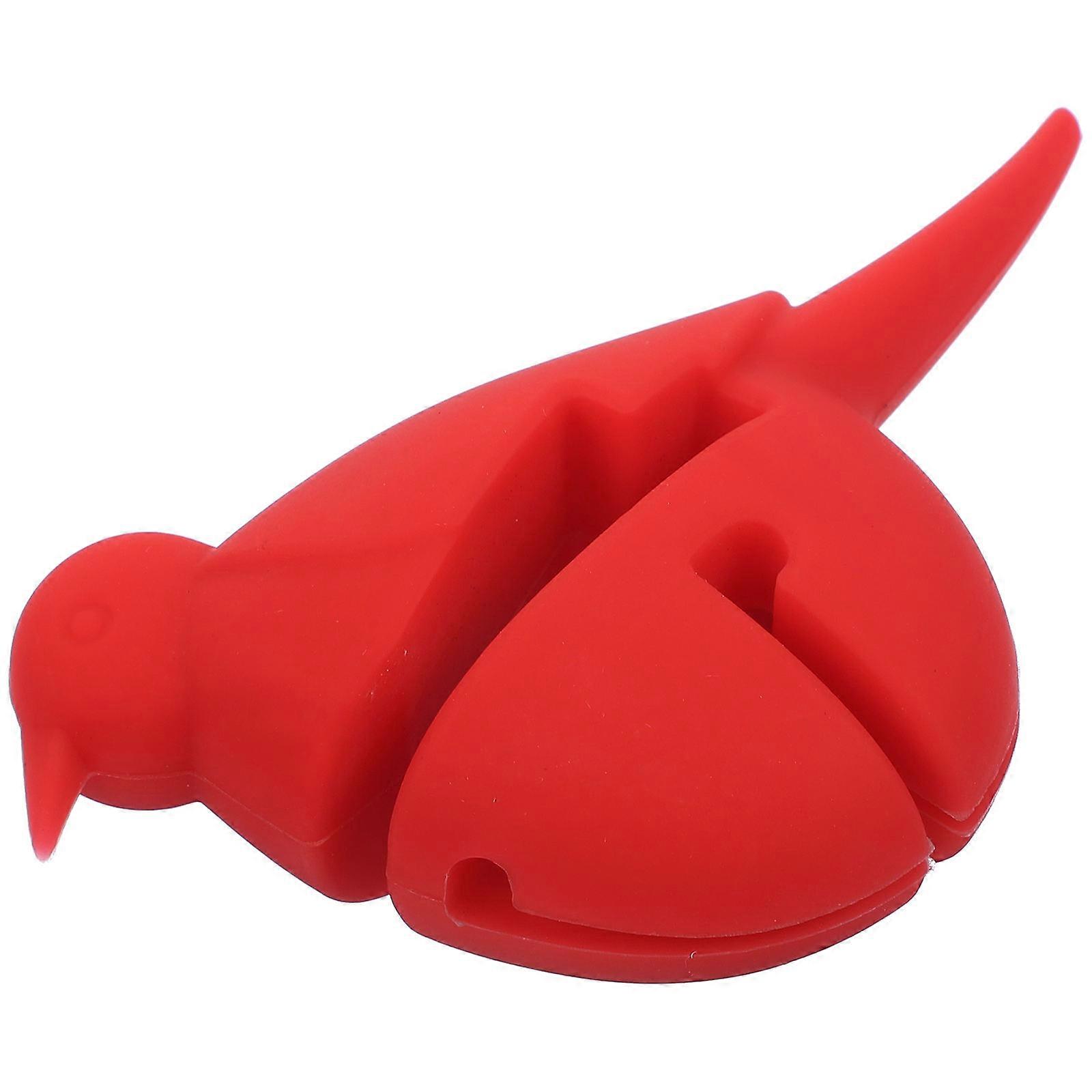Spill-proof Bird Shape Pot Side Clip Kitchen Silicone Utensil Holder Designed For Cooking Use 1Pcs