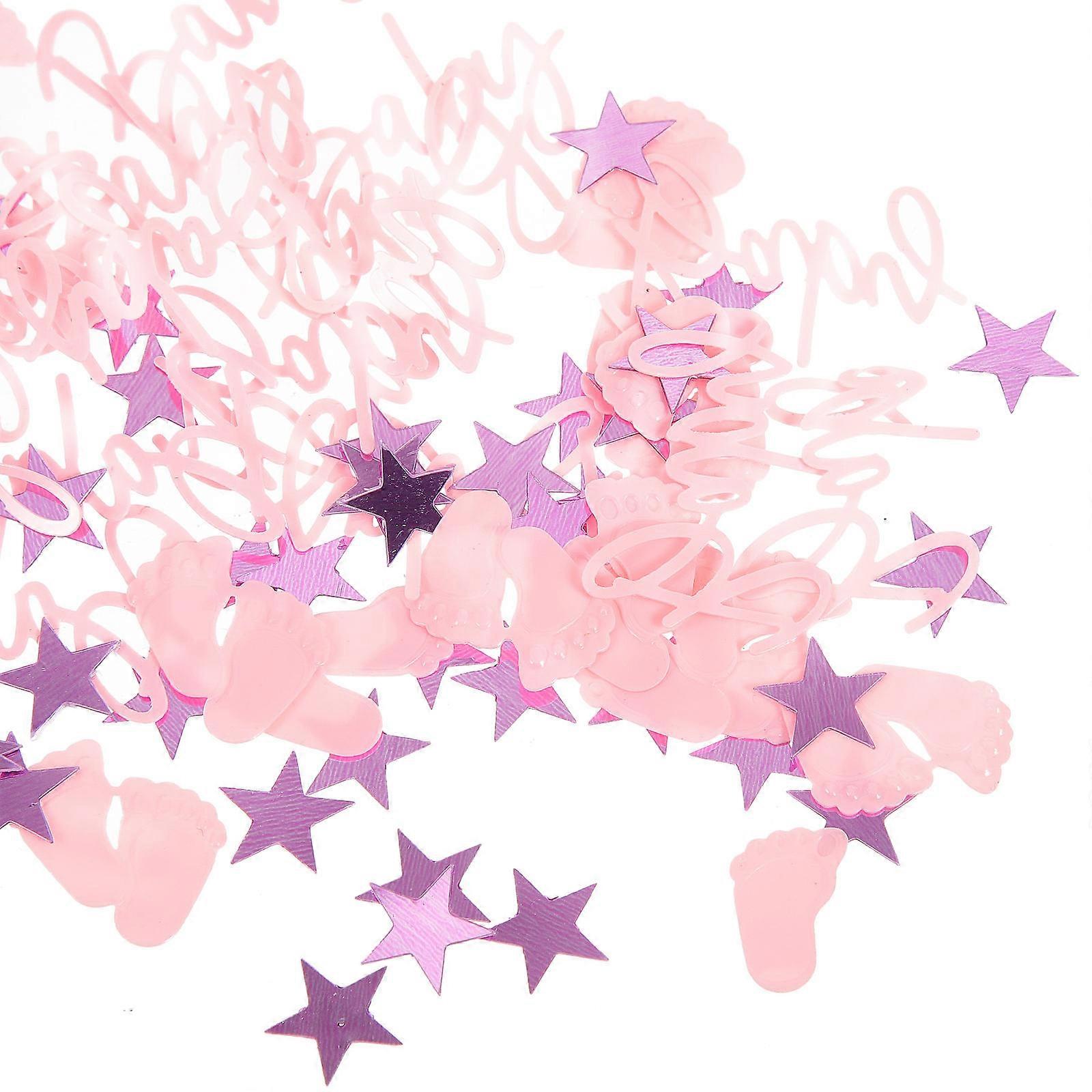 Baby Footprint Confetti Party Decoration For Special Occasions 1 Set Pink Plastic Festive Atmosphere Enhancement