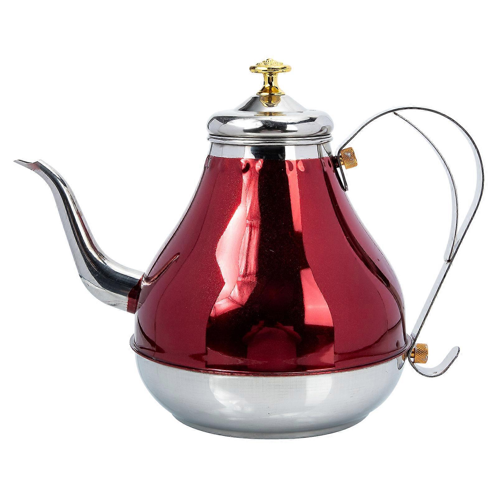 Tea Kettle Stainless Steel Teapot with Strainer for Household Application in Elegant Red with Lightweight Design 1Pack