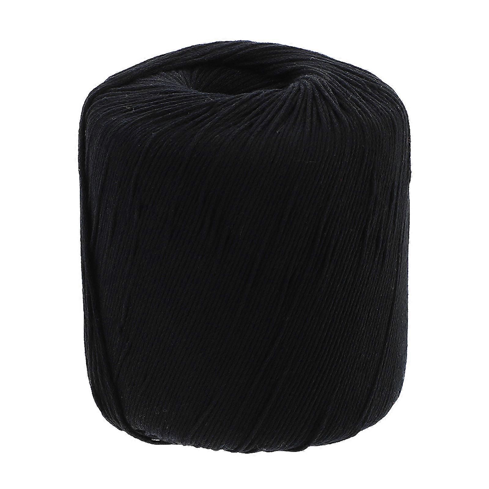 Cotton Cord Craft Accessory For Handicraft Weaving Soft Black String 1 Roll