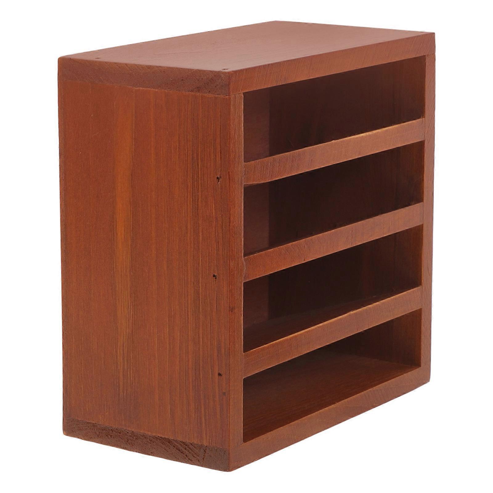 Wooden Cosmetic Display Case Multi Layer Lipstick Box 1 Set Desktop Storage