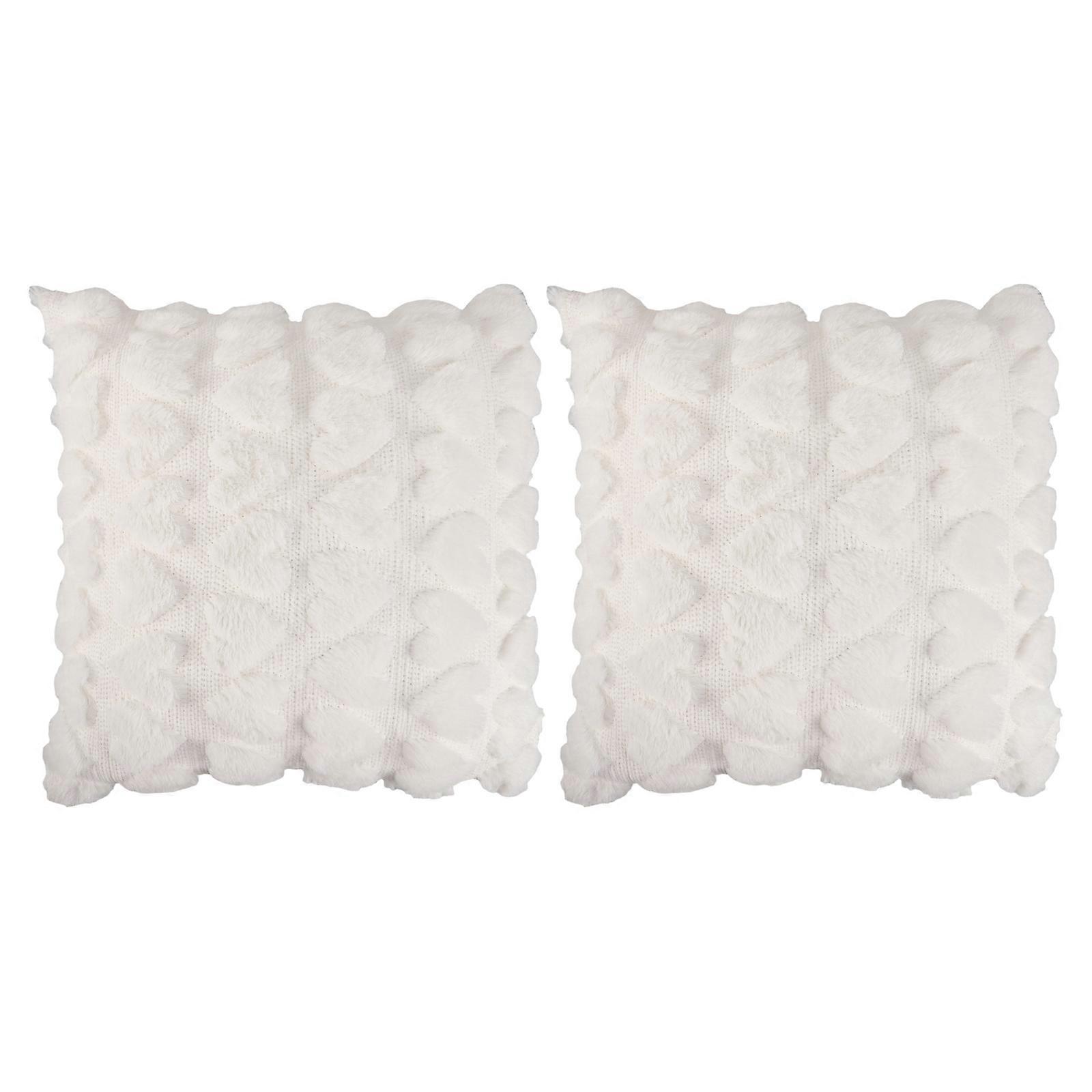 Decorative Throw Pillow Covers Heart Shape Romantic Valentine's Day 2Pcs