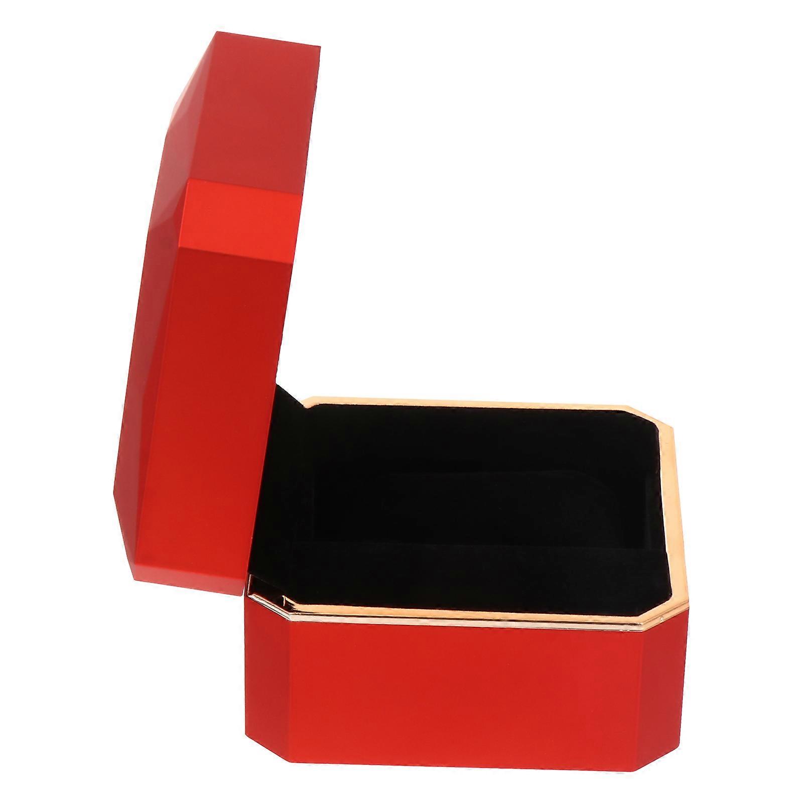 Octagonal Gold-Rimmed Watch Box For Stylish Design Storage And Display 1Pcs