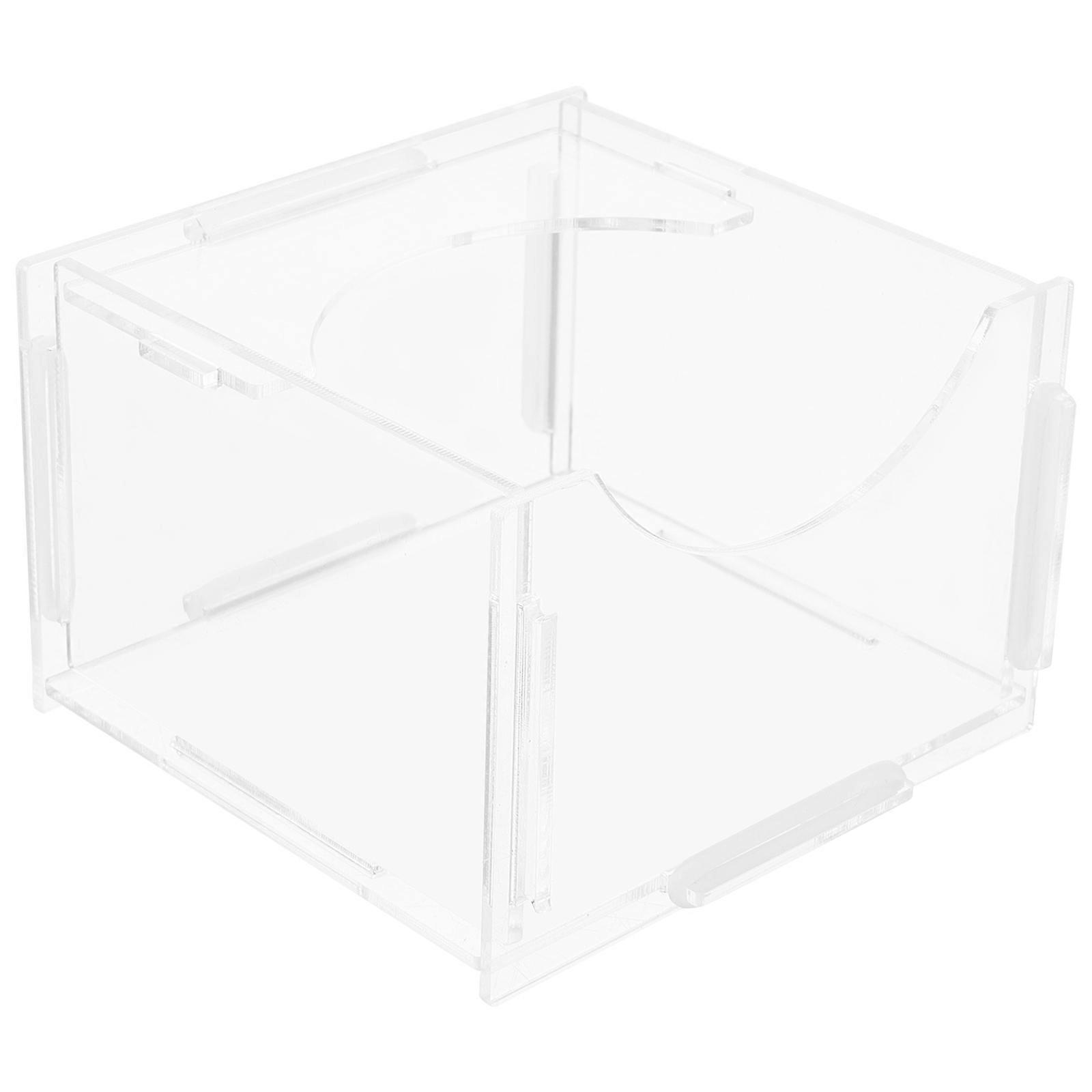 طبق طعام أكريليك هامستر شفاف 7.50X7.50X5.00CM حاوية تغذية أصحاب الصغيرة 1 قطعة
