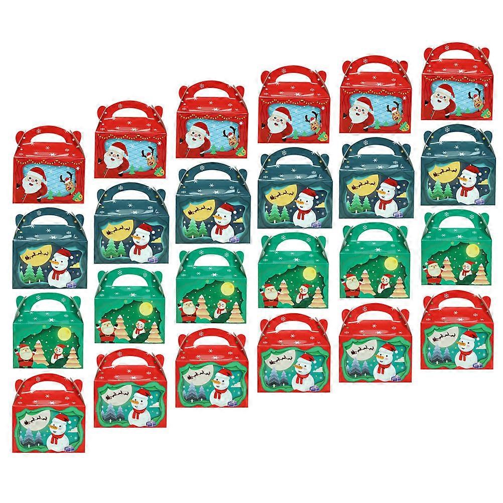 Holiday Cookie Containers 24Pcs Candy Boxes For Christmas Gifts Assorted Color 15.5X10X9CM Storage