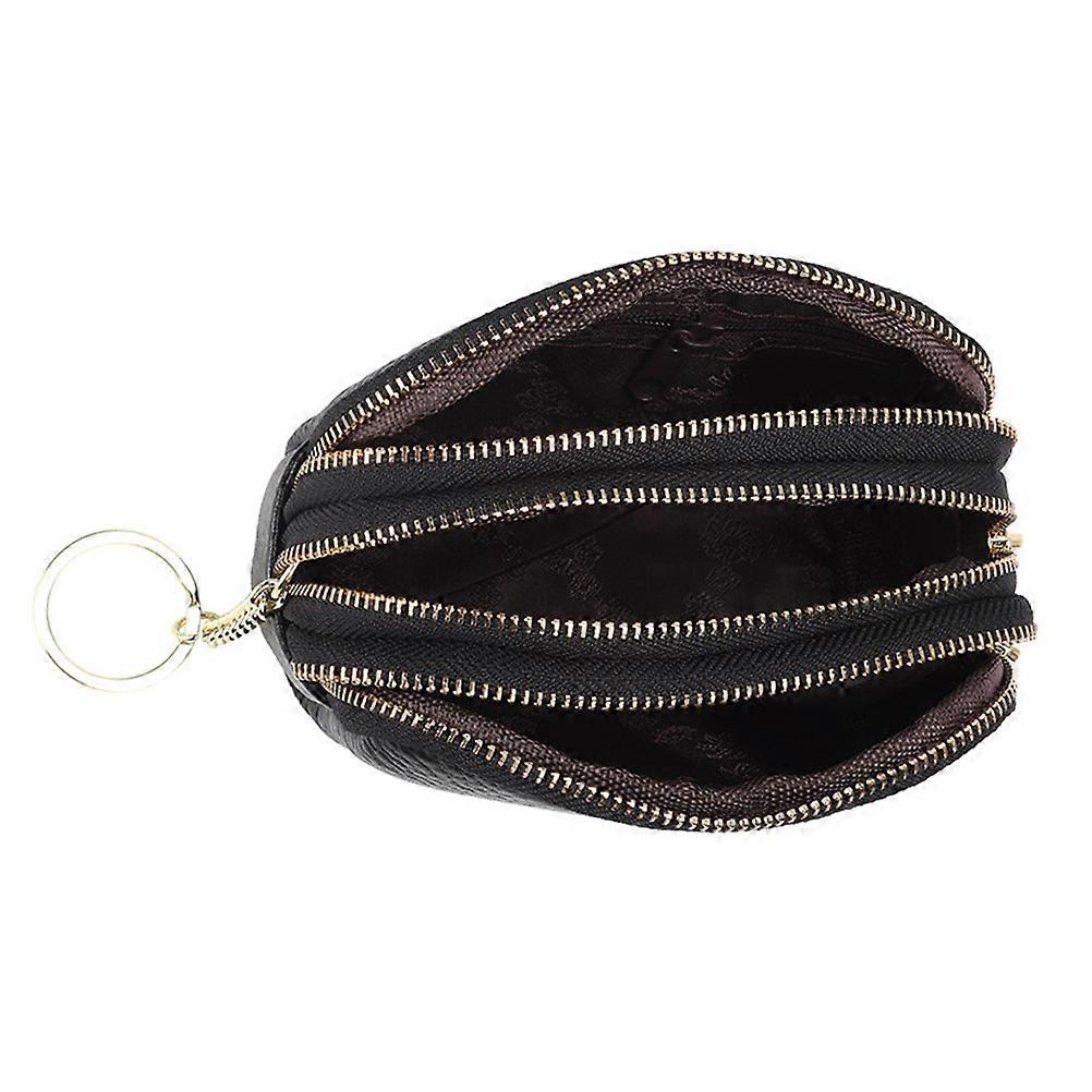 Cowhide Coin Purse with Zipper Wallet for Women – Handbag for Coins, Keys, Cosmetics
