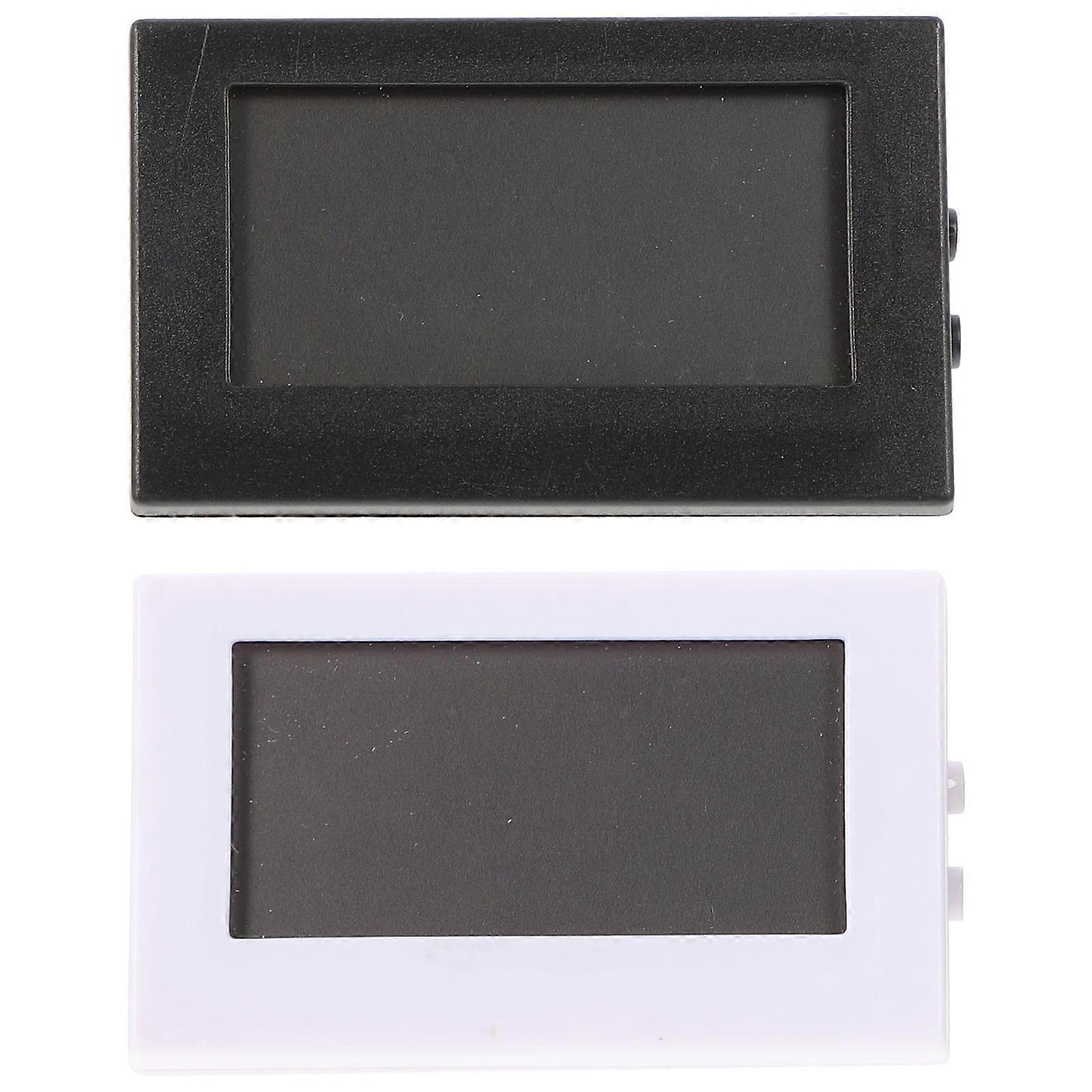 2pcs Mini Electronic Dashboard Clocks for Vehicles – Portable Battery Powered Lightweight Design – Black & White for Safe Driving