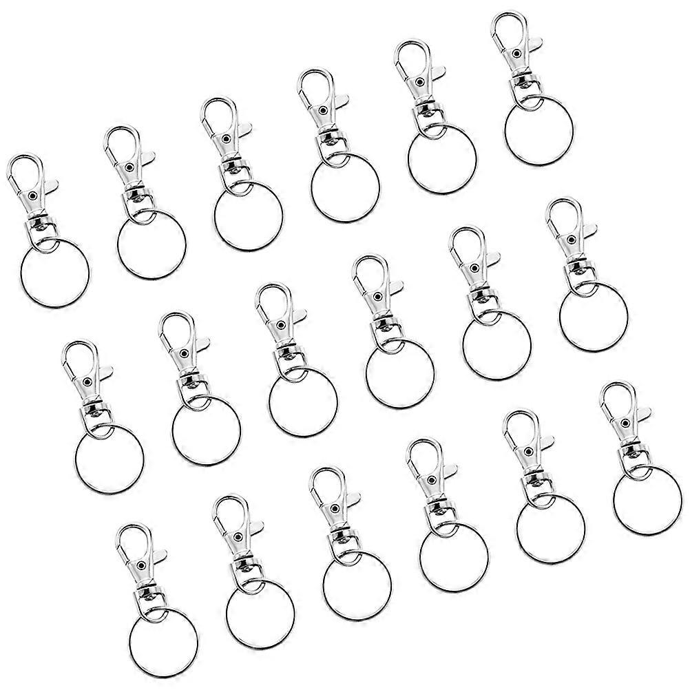 Lobster Clasp Keychain Swivel Function with 100Pcs Alloy Detachable Clasps