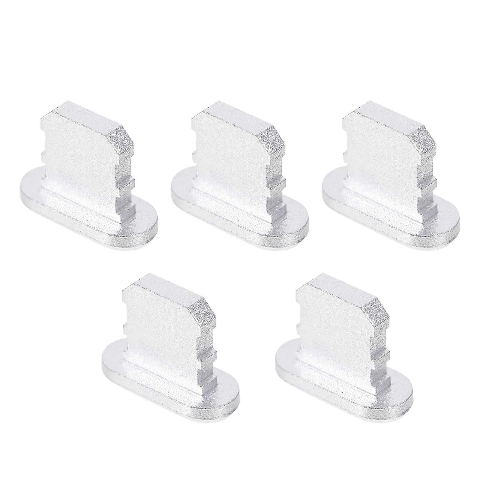 Mobile Phone Plugs Charger Port Protectors For Daily Use Compatible With iPhone In Silver Color