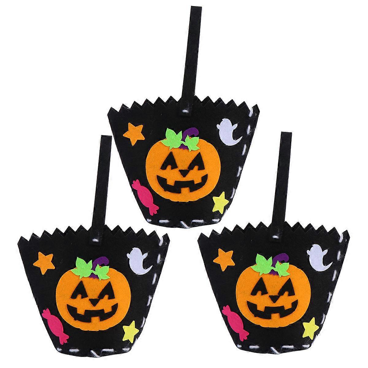 Halloween Style Gift Handbag 3Pcs Set For DIY Material Home Use 14x14x15cm Bag