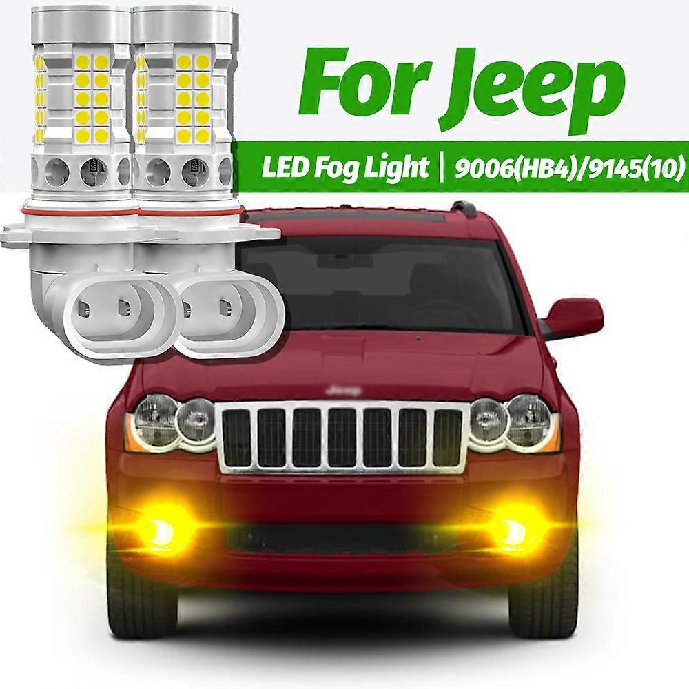 2pcs LED Fog Light Blub Lamp H10 9145 Canbus No Error For Jeep Cherokee XJ Commander Compass Grand Cherokee Wrangler 3 JK