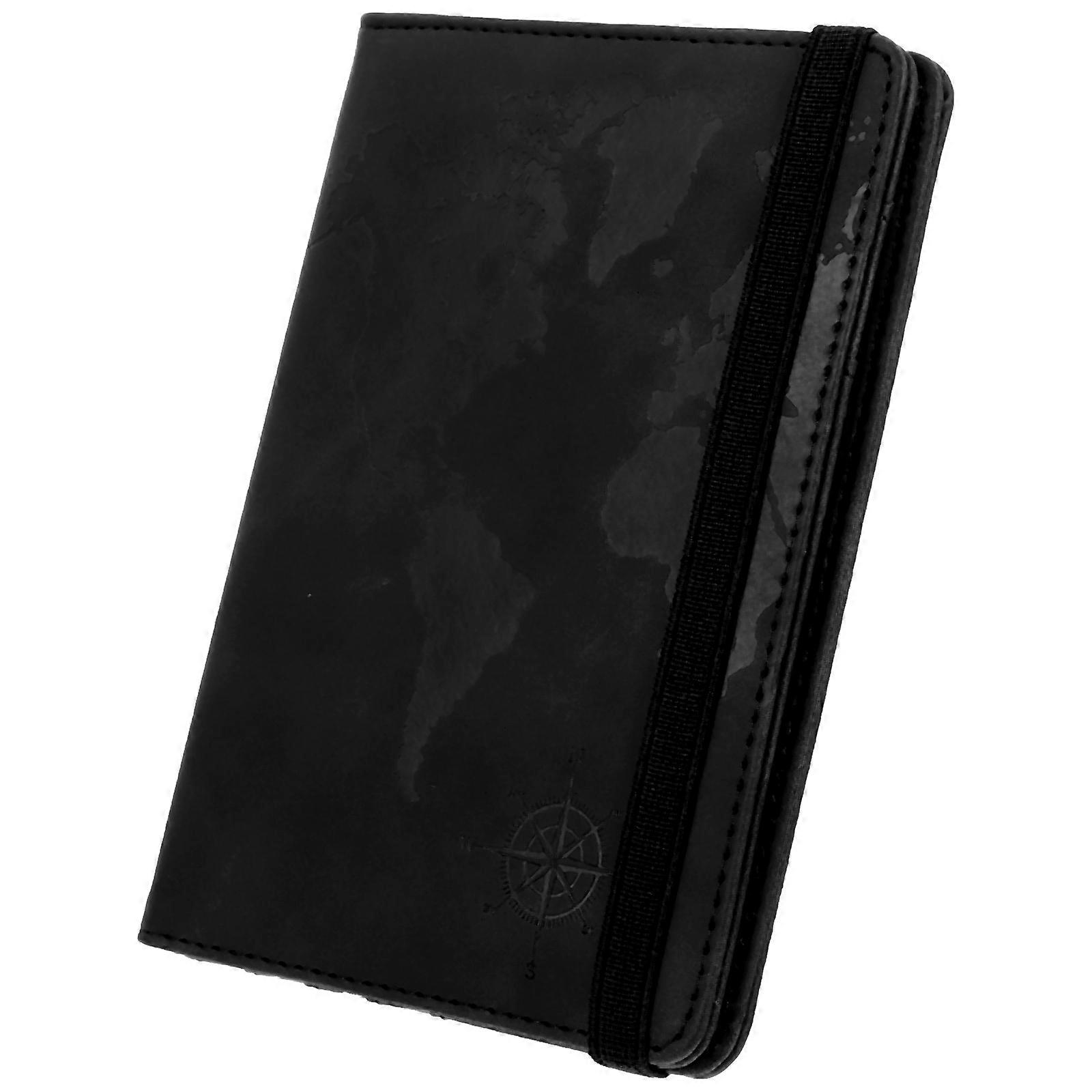 World Map Magnetic PU Passport Holder Travel Case with Multi Slots for Cards Practical Organizer for Men Women Travel Essentials