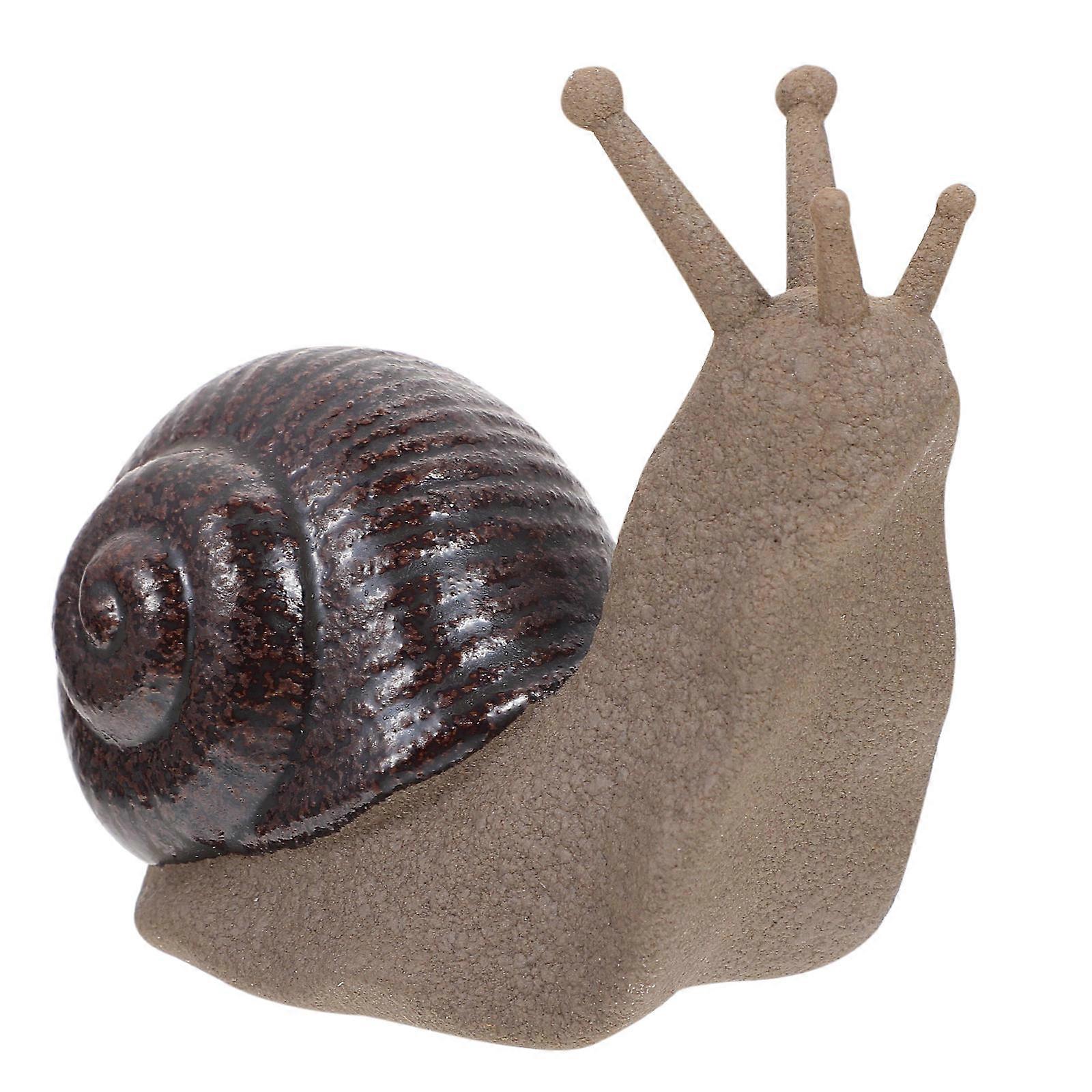 Decorative Snail Ornament Animal Figurine For Indoor Decoration Miniature Design With 11x5x9cm Size 1Pack