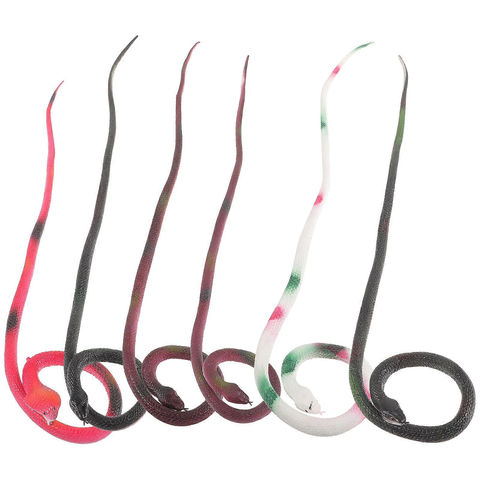 Tricky Toys Snake 6Pcs Vivid Snake Models For Kids Ideal For Ghost House Decorations And Stage Performances