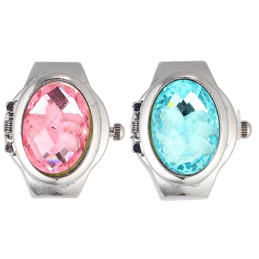 Stylish Finger Watches with Quartz Movement for Decoration Assorted Color Small Fashion