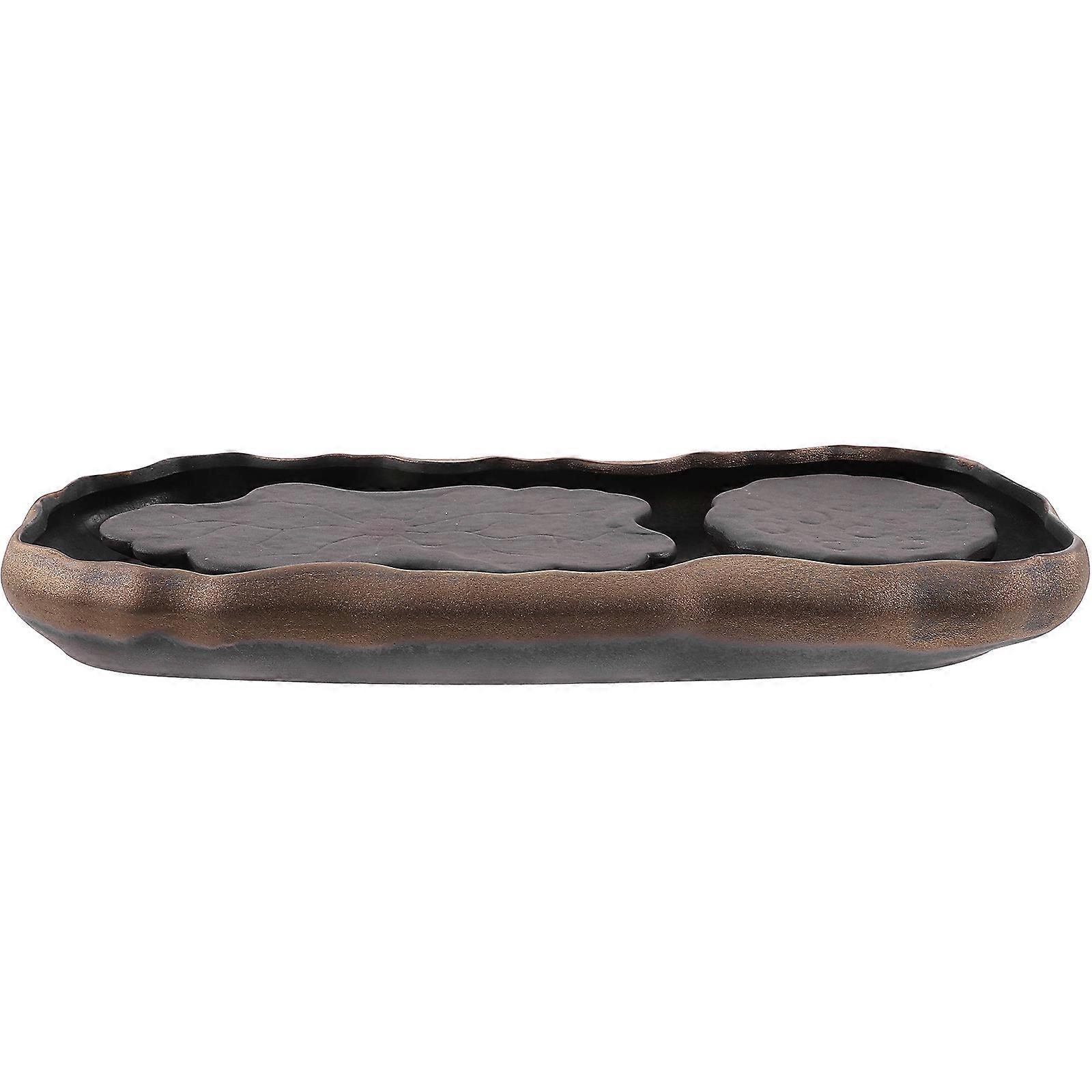 Vintage Tea Plate Ceramic Tea Tray Ideal For Home Use Stylish Heat Resistant 1 Set