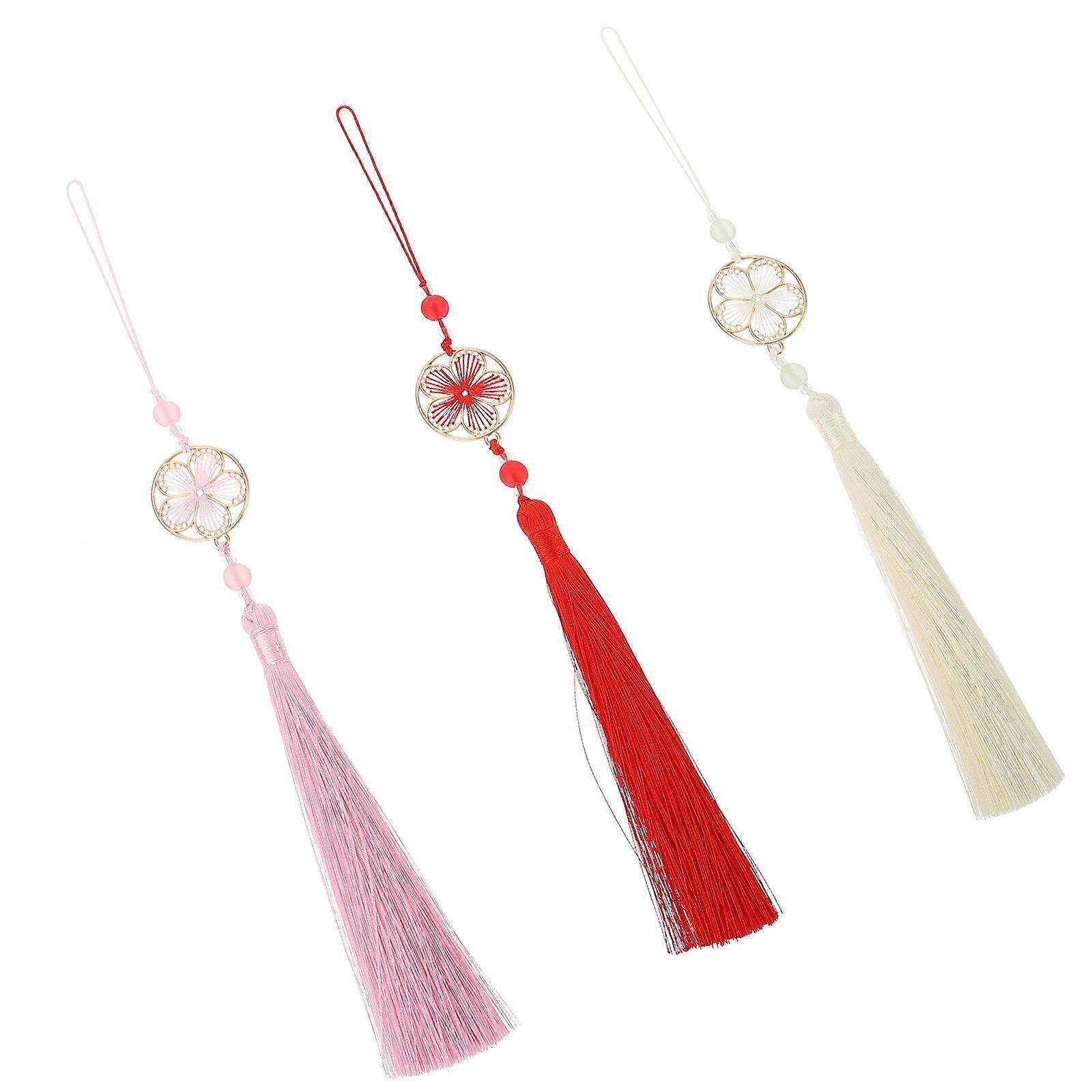 3 قطع قلادة شرابة زهرة أنيقة ، زخرفة معلقة مروحة حساسة للديكور المنزلي ، إشارة مرجعية متينة خفيفة الوزن للحرف اليدوية