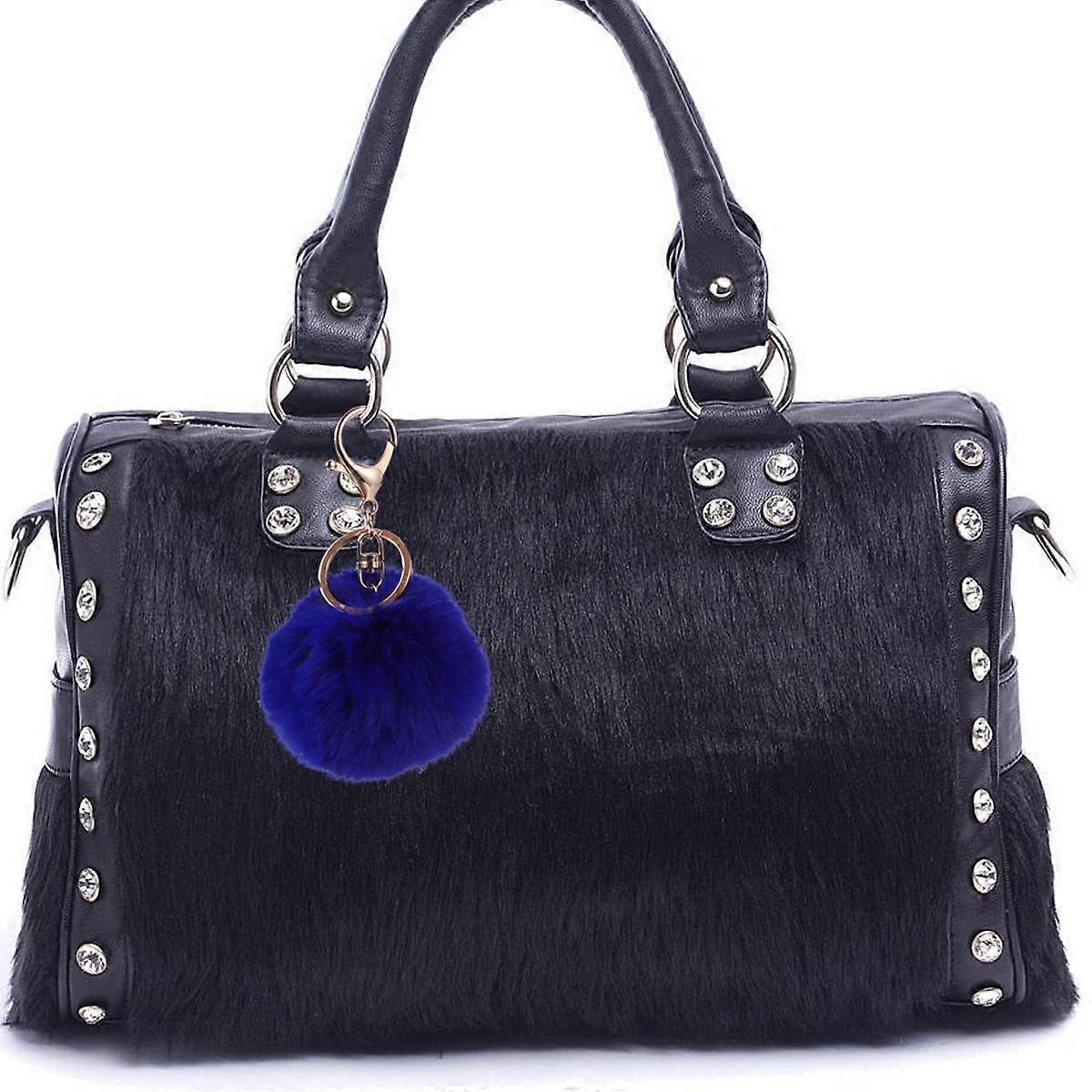 Furry Keyring 8cm Imitation Rabbit Ball Keyring Unique Design For Car Key Ring 1Pc