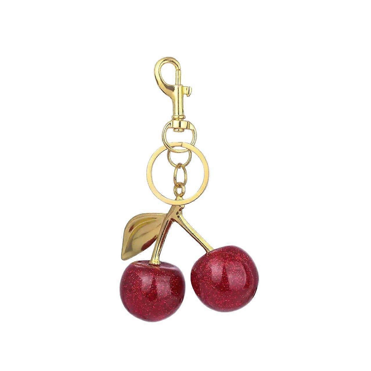 2pcs Cherry Bag Charm, Cherry Keychain Accessory Purse Charm