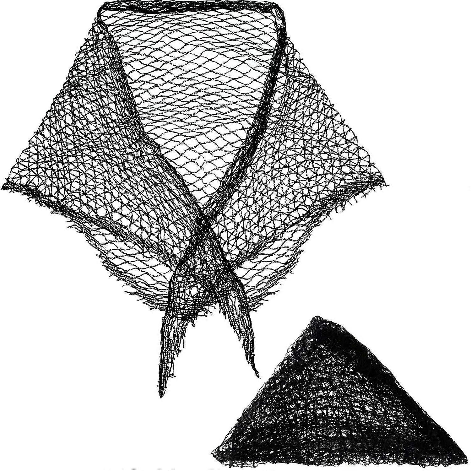 Cotton Triangle Hair Net for Rollers, 2 Pieces Women Hair Mesh Net for Sleeping & Holding Curlers Securely