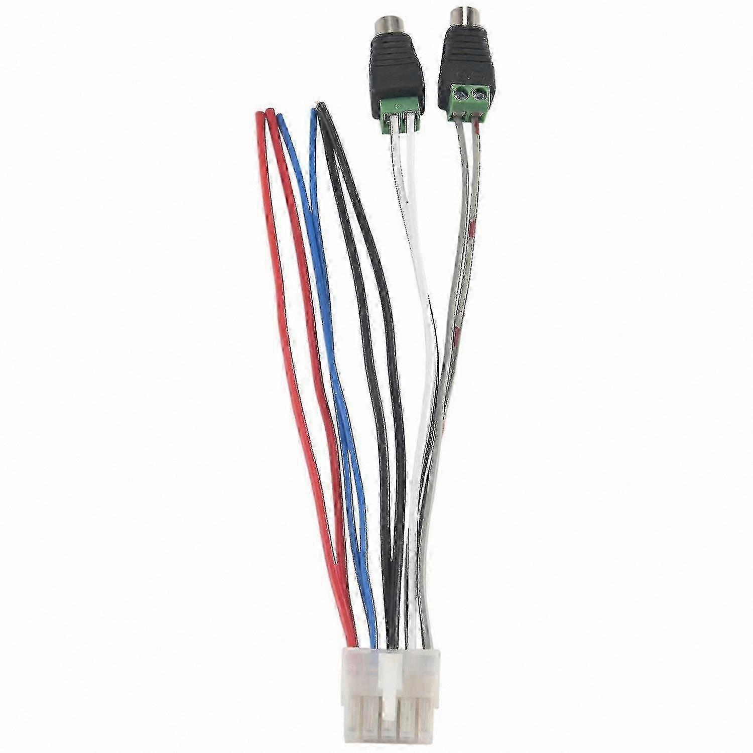 10-Pin RCA Power Input Wire Harness for Dual Amplifier Connection