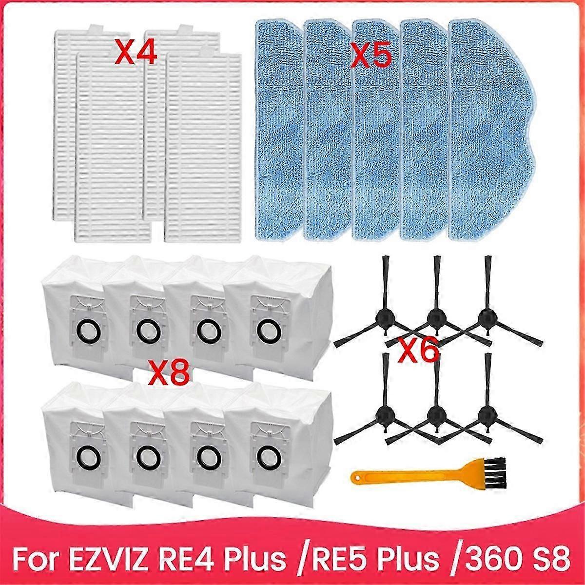For RE4 Plus /RE5 Plus for 360 S8 Spare Parts Side Brush Filter