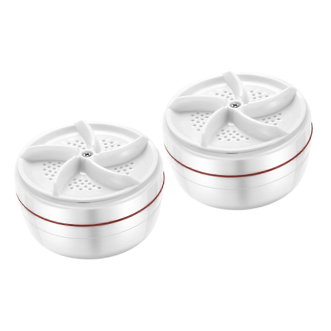 Portable Mini Washing Machine for Underwear and Socks, Practical for Travel and Dormitories, Durable, Pack of 2 White