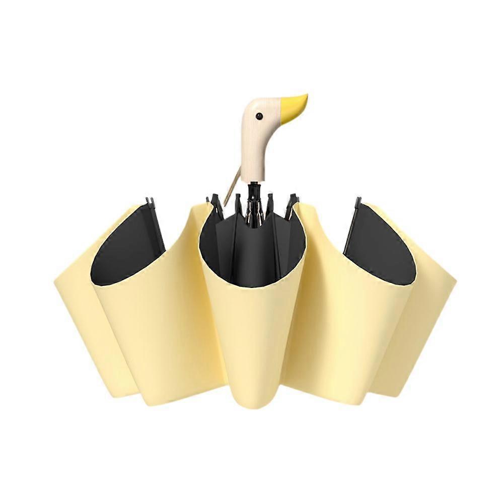Duck Head Umbrella With 8 Ribs All Weather UV Sun Rain Protection Windproof Fun Handle Multiple Colors