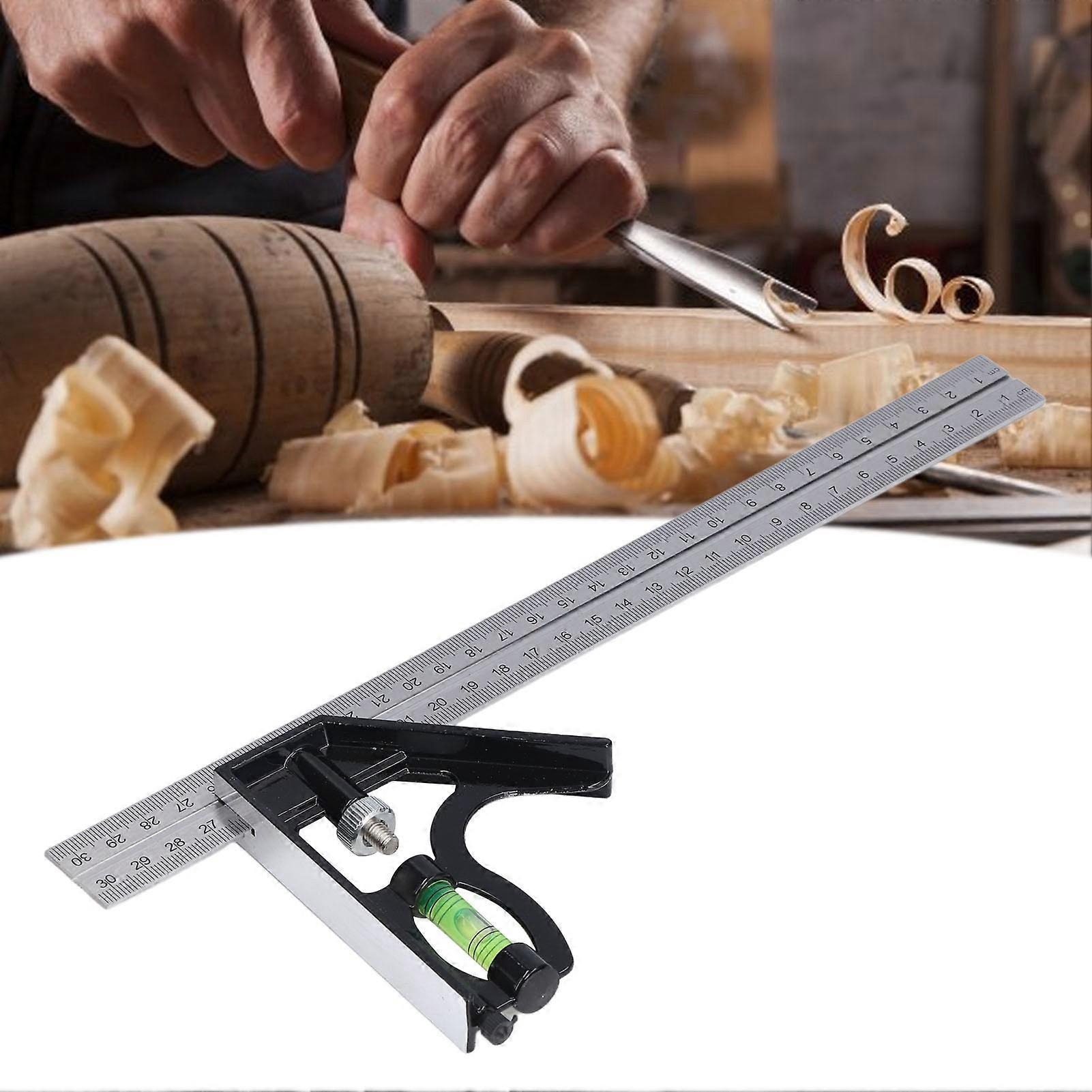 Combination Squares Stainless Steel Carpenter Ruler Measuring Tool for Woodworking Construction