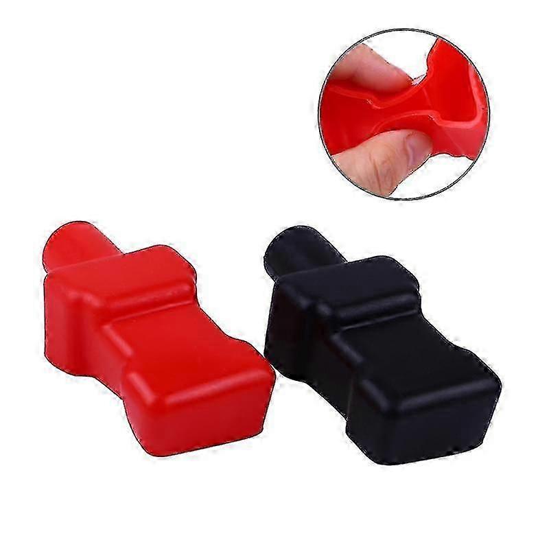 2-Piece PVC Car Battery Terminal Covers  Insulating Boots for Positive & Negative Terminals