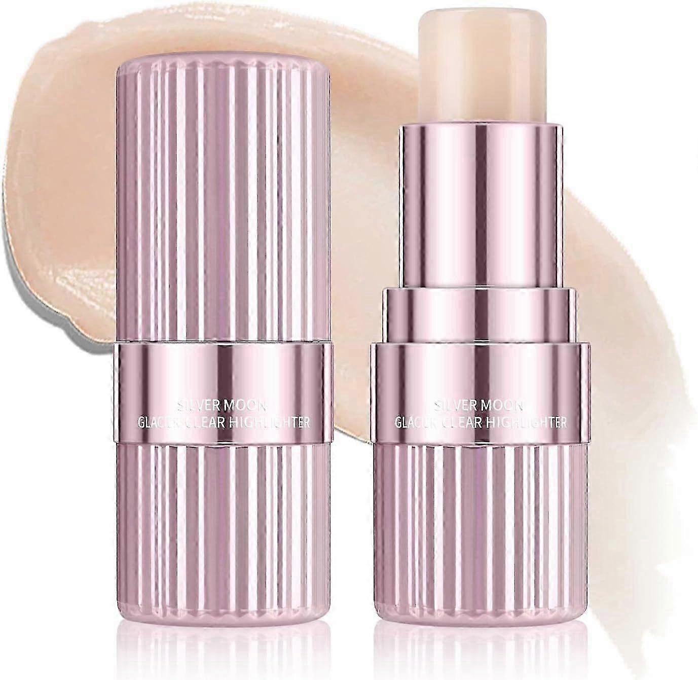 Glow Highlighter Stick ، بلسم مكياج هايلايتر لامع للوجه والجسم ، لمسة نهائية مائية متألقة ، توهج طبيعي وعصي مكياج مضيئة