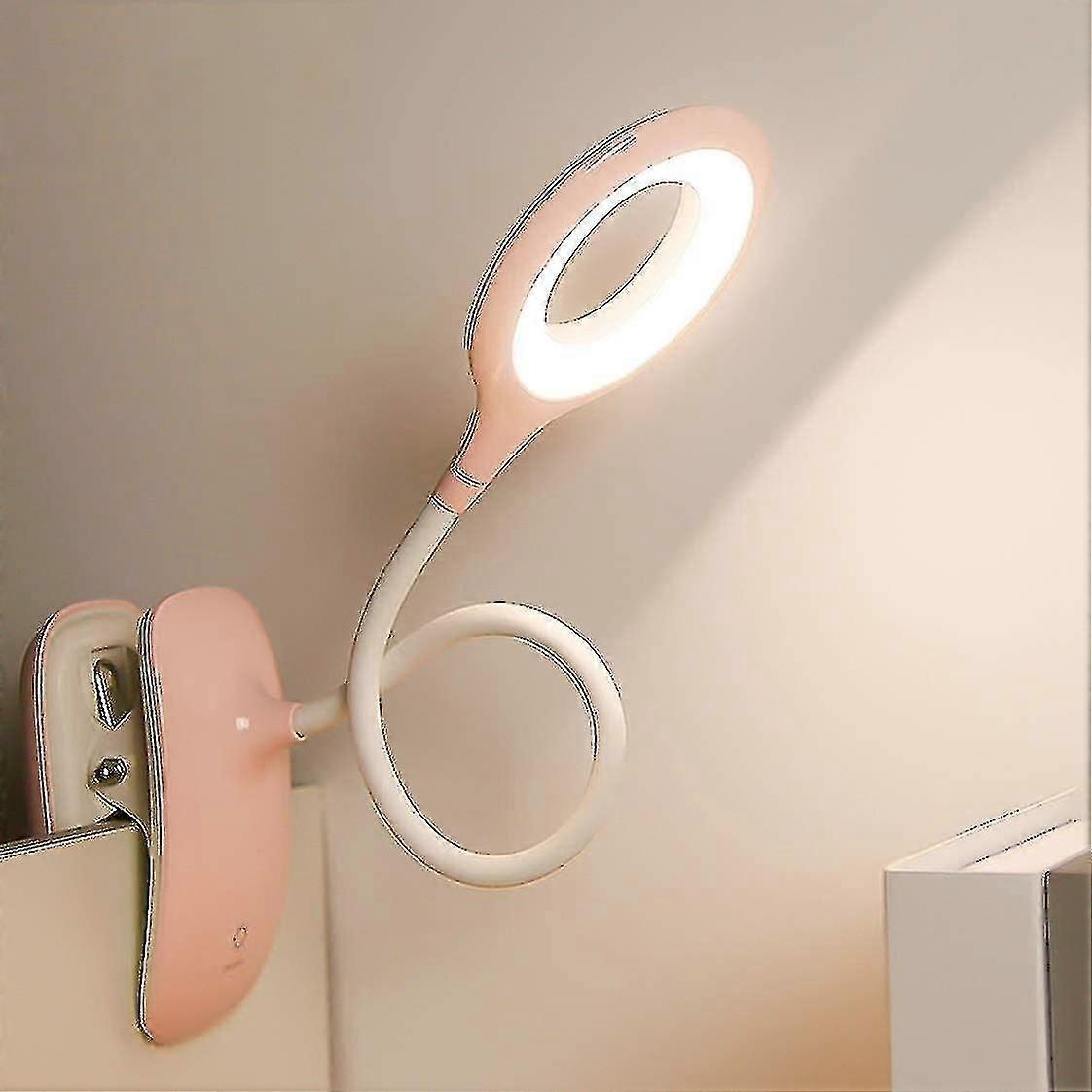 LED Clip-On Reading Lamp, Dimmable Eye Protection Table Light