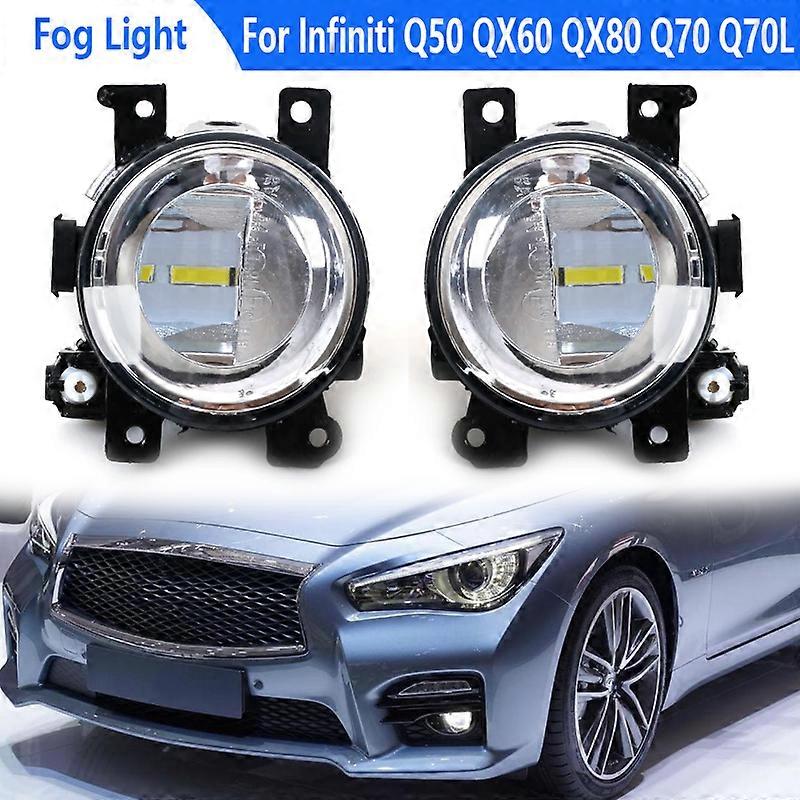 LED Fog Light For Infiniti Q50 2014-18 QX60 QX80 2015-17 Q70/Q70L/Q70 2015 Fog Light Light Lamp Assembly 261504GA0A 261554GA0A