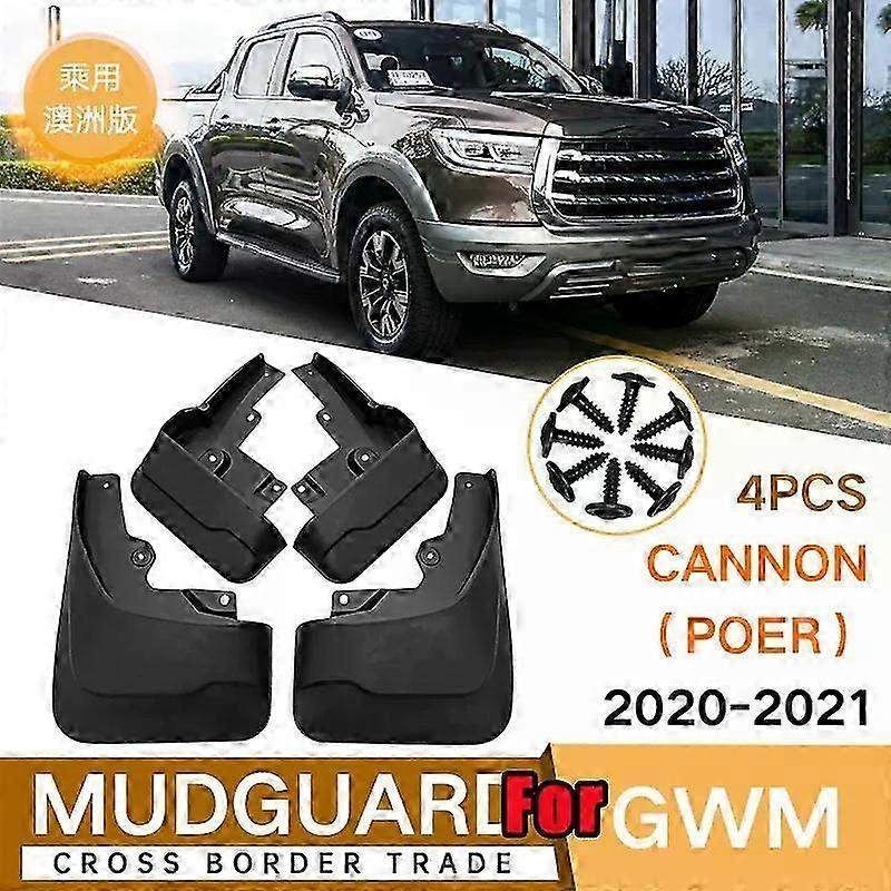 Applies to For Great Wall Cannon GWM 2020 2021 MudFlaps Mud Splash Guard Mudguards Front Rear Fender Auto Styline 4PCS Brand New