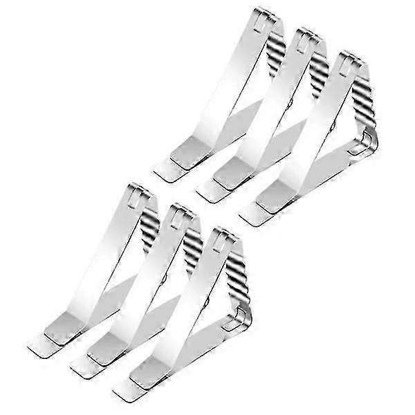 Canvasklämmor för dukar, 6 stycken, silver