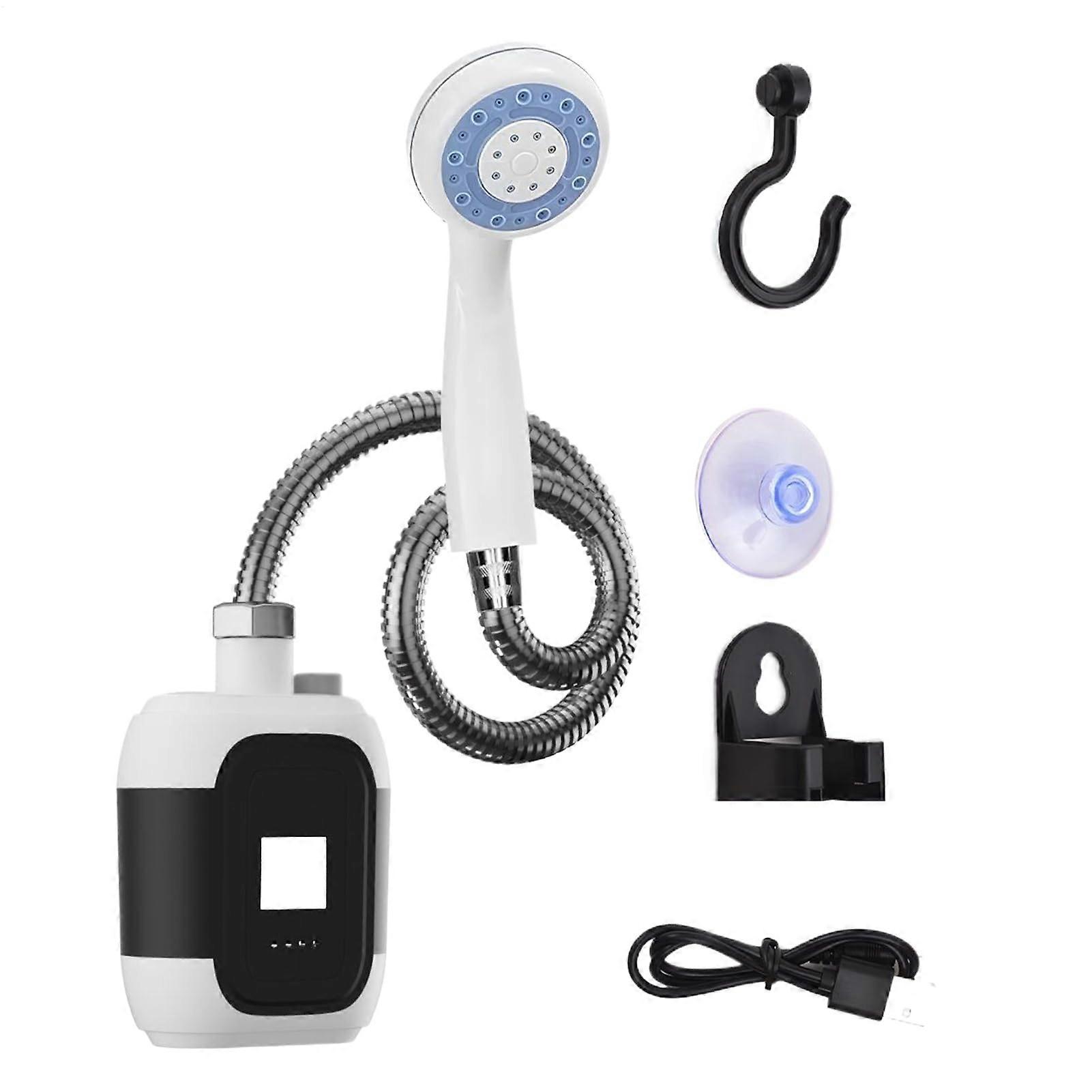 Portable Camping Shower Rechargeable Shower Pump with LED Light