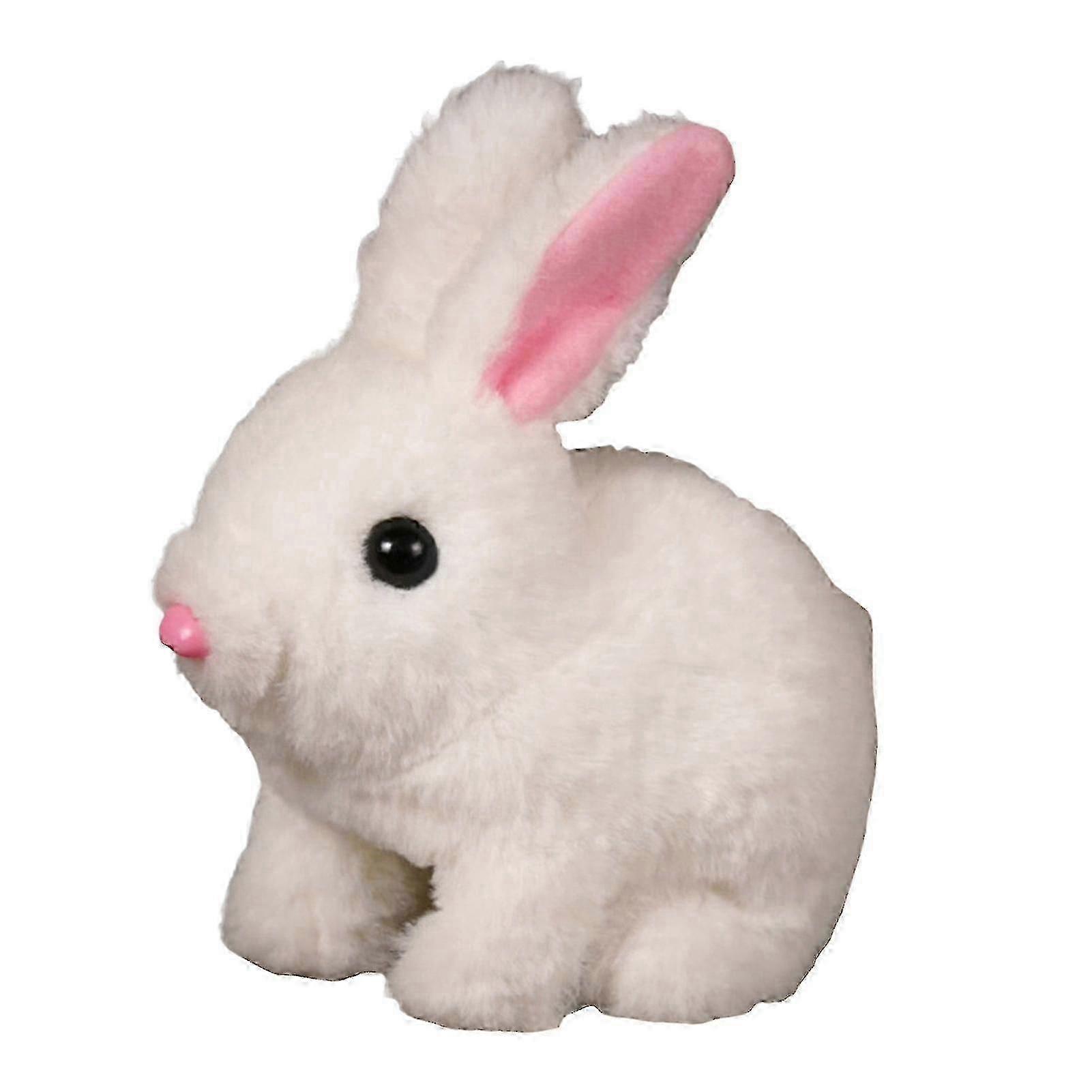 Realistic Talking & Walking Interactive Plush Bunny Toy for Easter, Cute Robot Bunny Gift for Kids