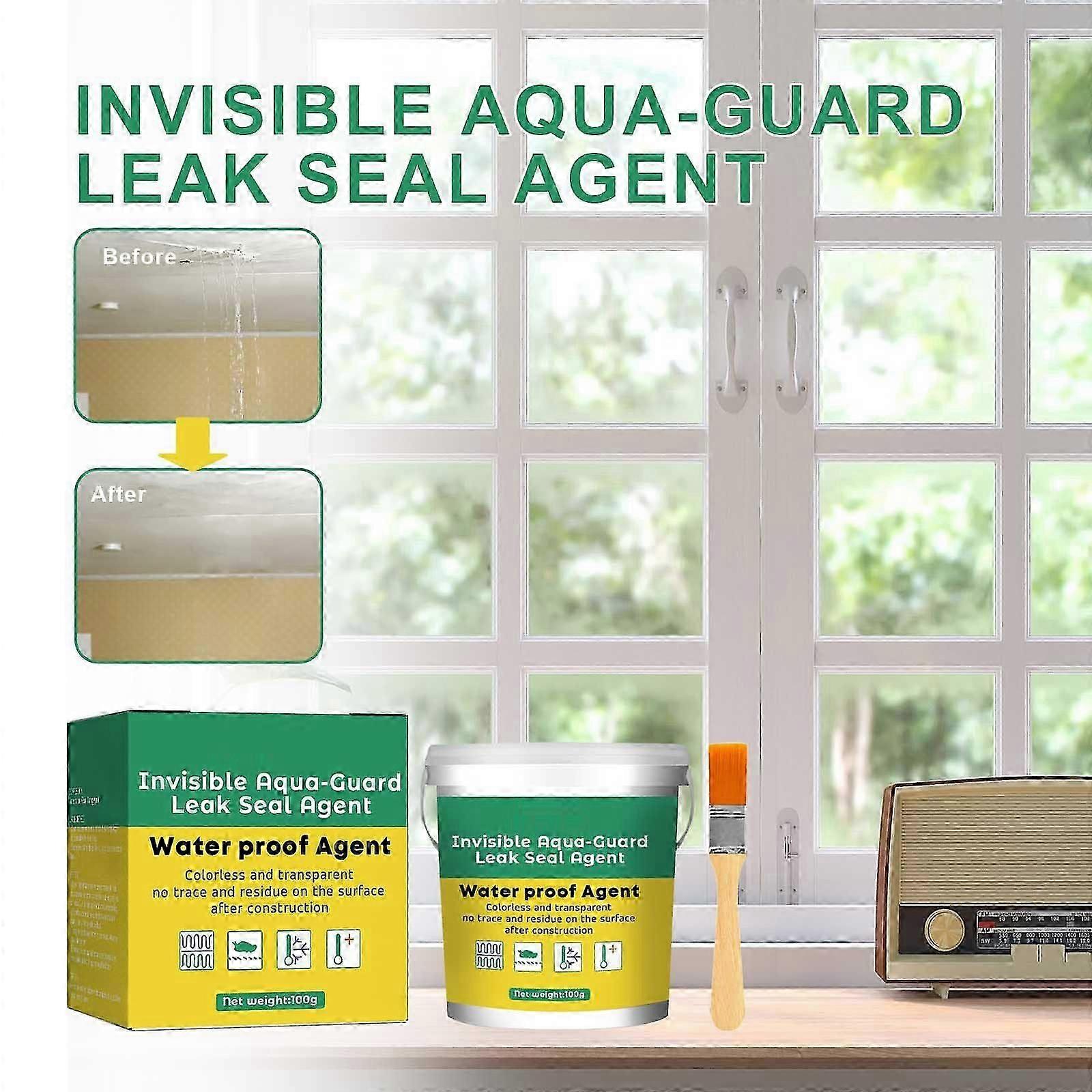 Waterproof Sealant, Invisible Super Strong Bonding Agent for Leak Repairs - Transparent Waterproof Insulating Adhesive with Brush