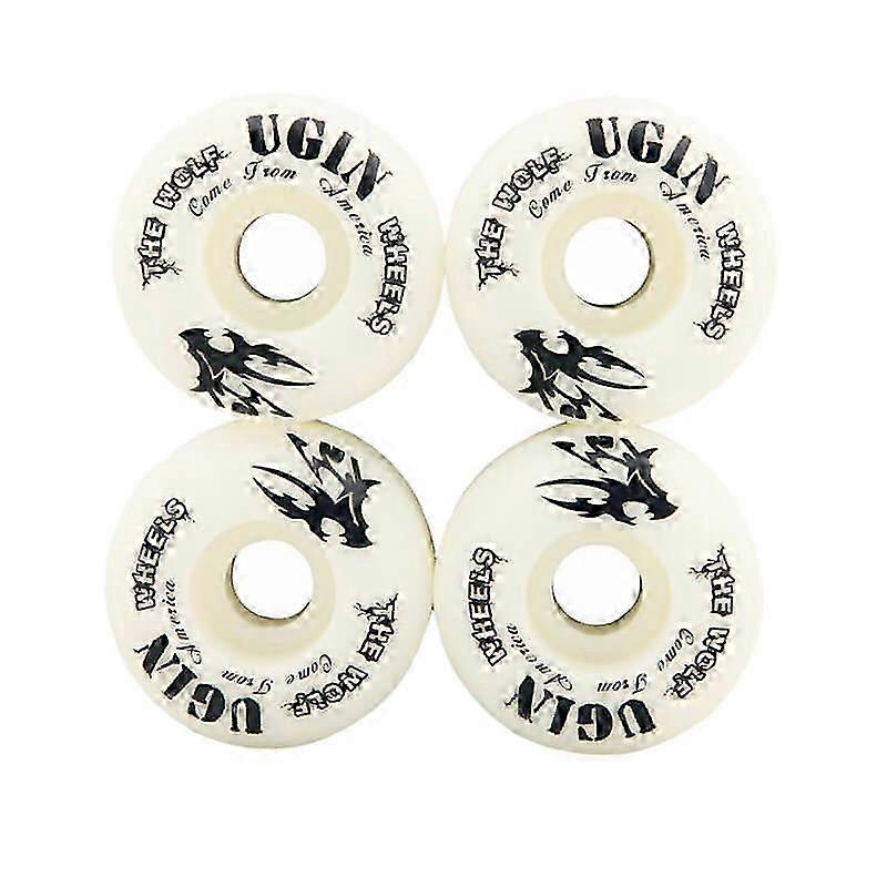 Classic the Wolf Series Pro 4Pcs Skateboard Wheels 52mm Resilient PU for Rough Grounds Asphalt Road
