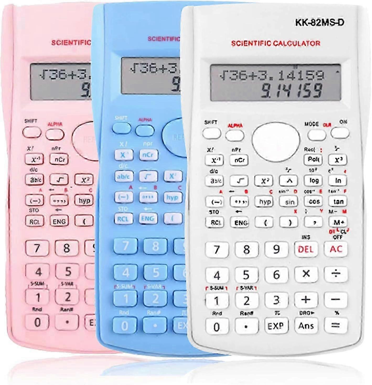 3pcs Engineering Scientific Calculator, Suitable for School and Business Study Accessoires,withtout battery,15*8cm