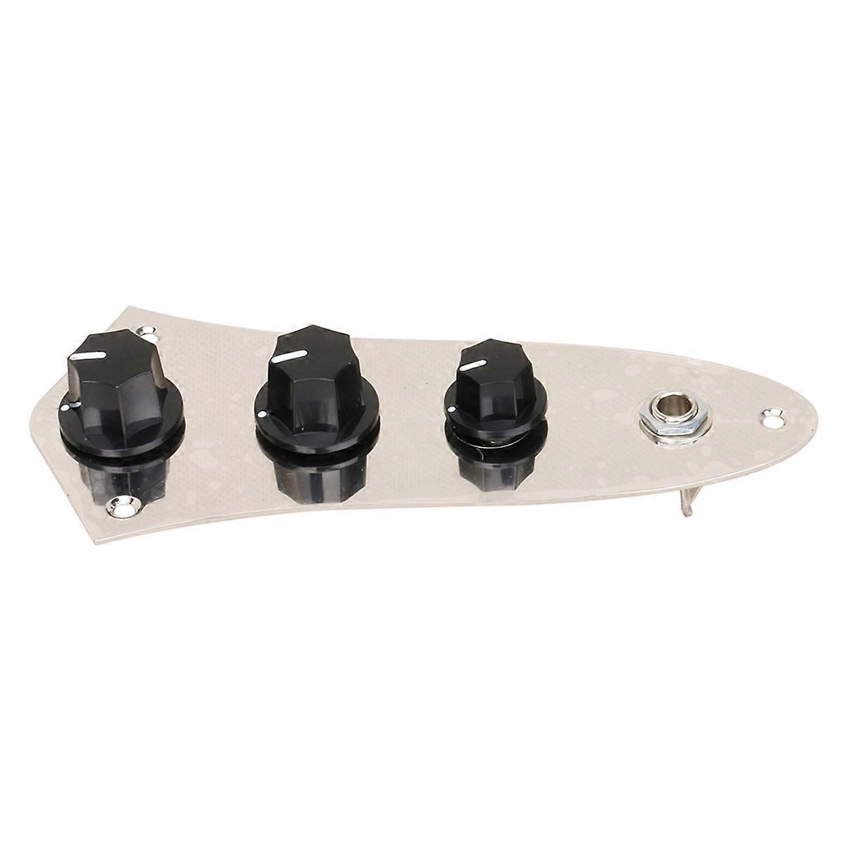 Bass Guitar Control Plate Wired Harness Switch Knobs for 4-String Bass Replacement Parts