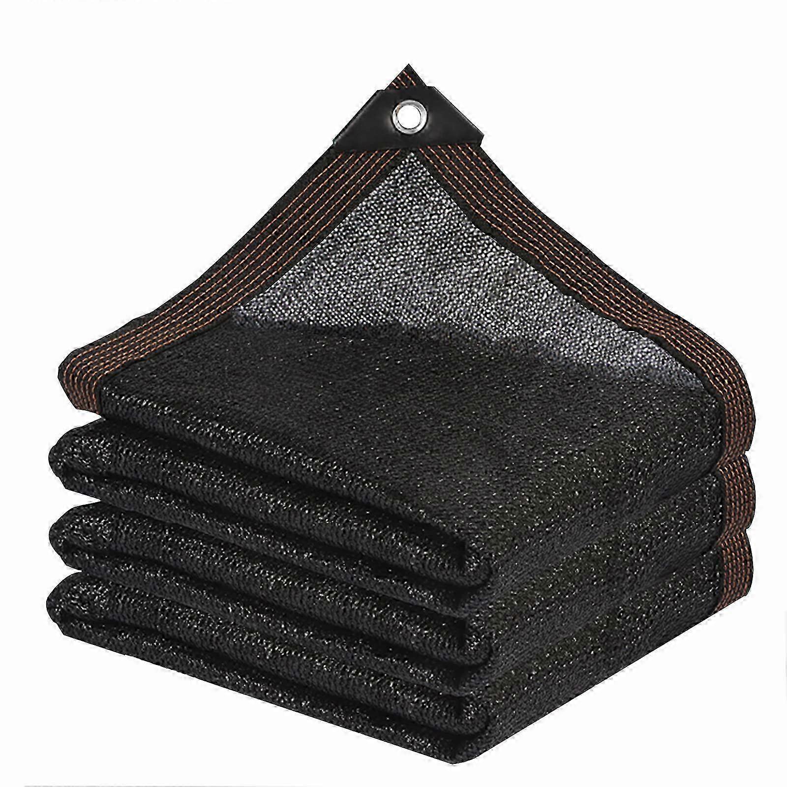 長方形シェードネット、ライトカラー屋外日よけ、プール/ガレージシェードクロス、3m x 5mブラック