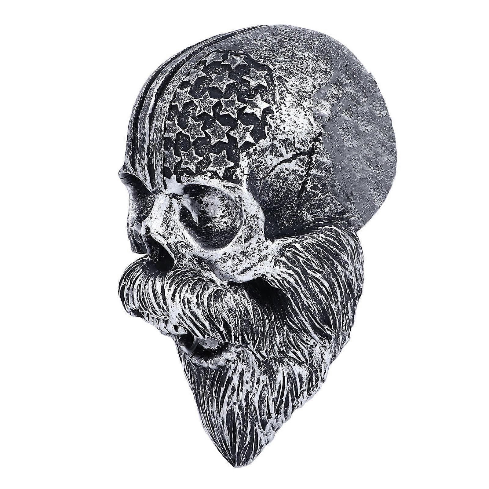 Skeleton Helmet Holder Wall Mounted Resin Skull Rustproof Hanger