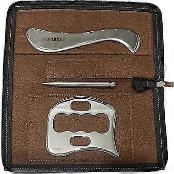 2025 Nieuwste Model Gua Sha Tool Roestvrij Staal gua sha Set 3pcs Massage Tool iastm Tool Myofascial Release Tool Cs snel