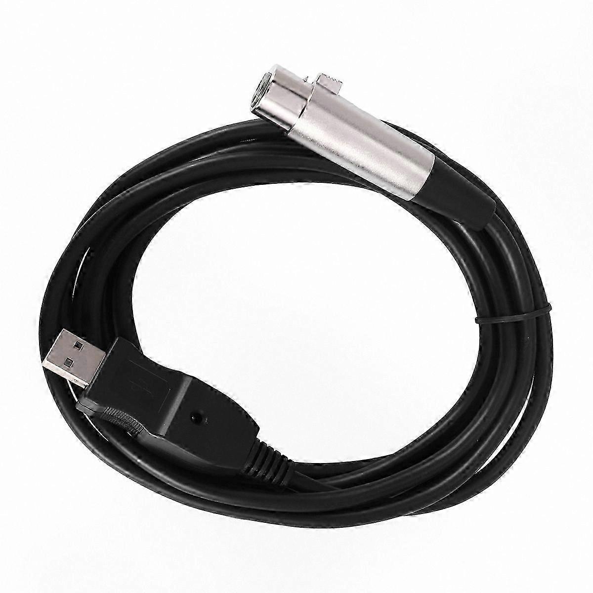 XLR Female to USB Adapter Cable for Microphones with USB Interface Connection