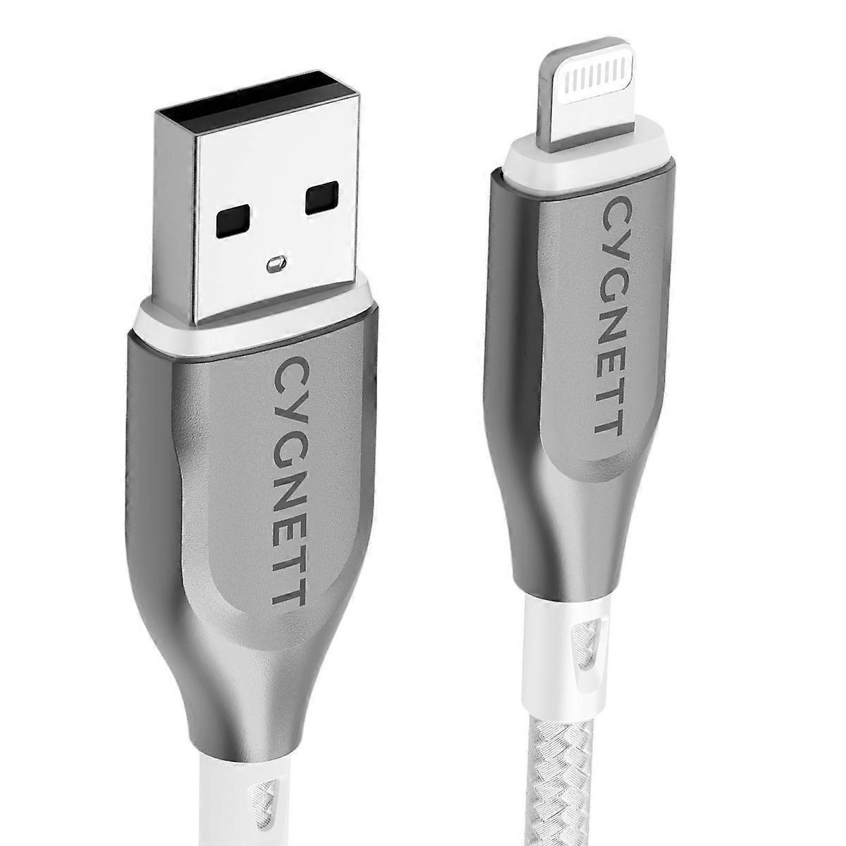 Câble Lightning vers USB-A 2,4A série 12W Charge et synchronisation blindées 2m, Blanc