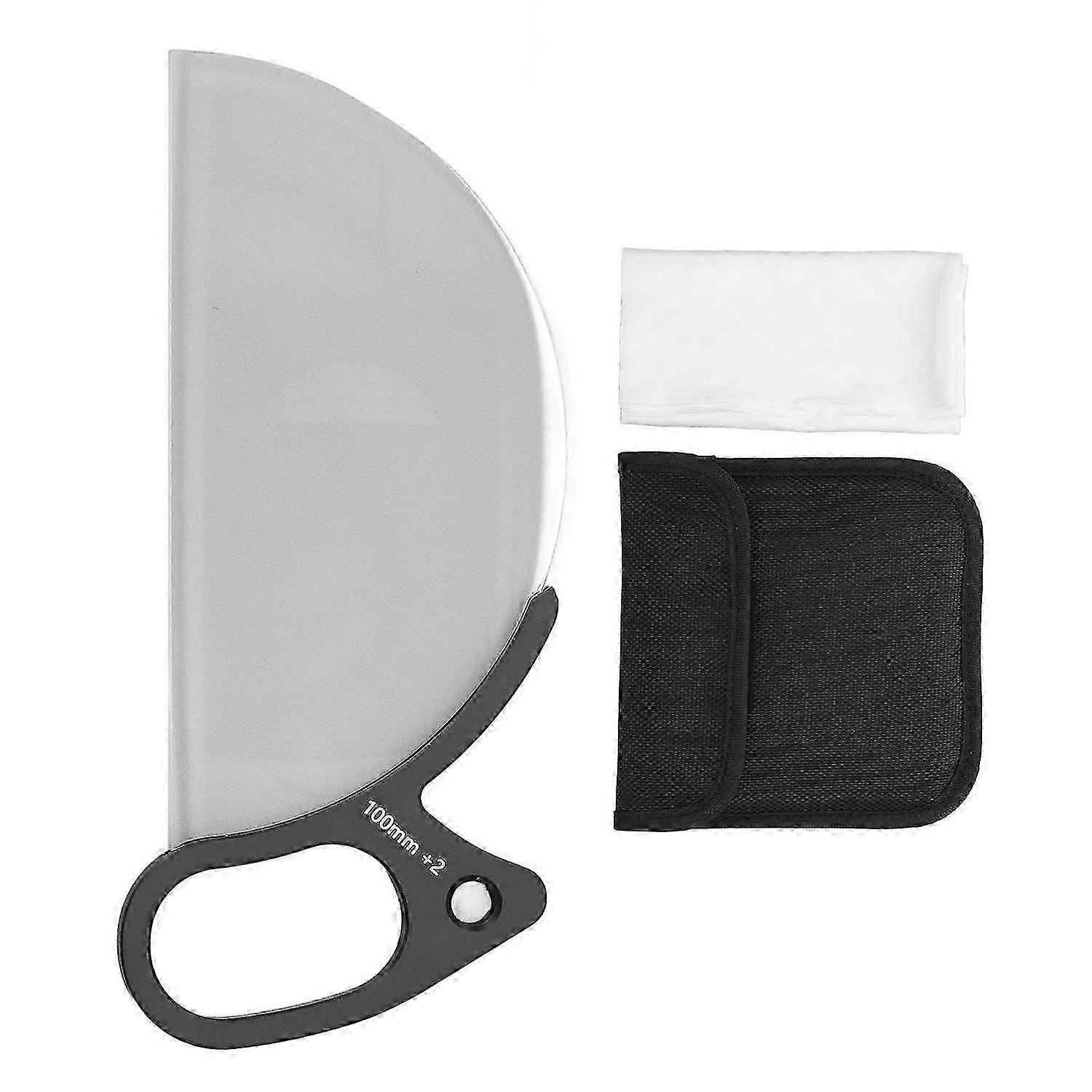 100mm Handheld Split Diopter Filter 2° Semicircular Optical Glass Blur Prism Filter for SLR Camera P