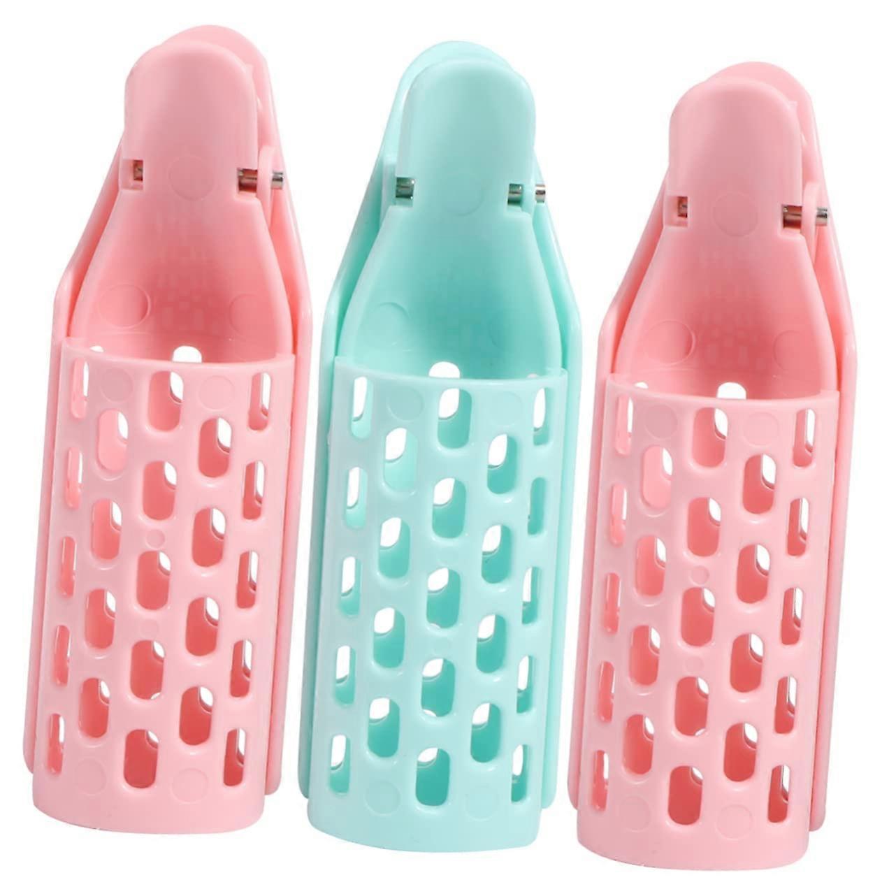 Manual Hair Curlers 3Piece Set, Styling Tools, Hair Bang Rollers, Hairdressing Tool Clip, Random Color