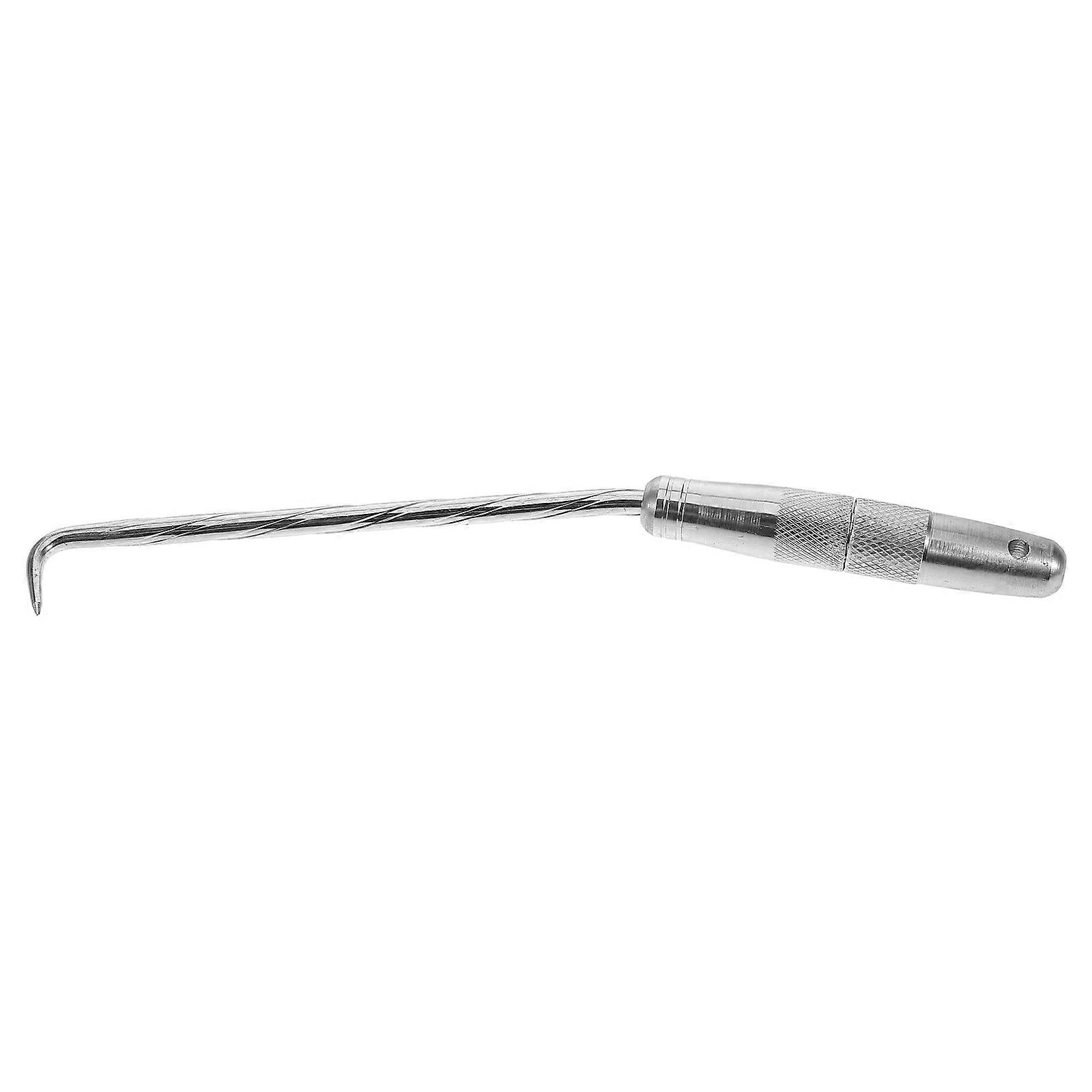 Heavy Duty Manhole Hook for Lifting Ideal for Construction and Outdoor Activities Made of Sturdy Iron Silver Color