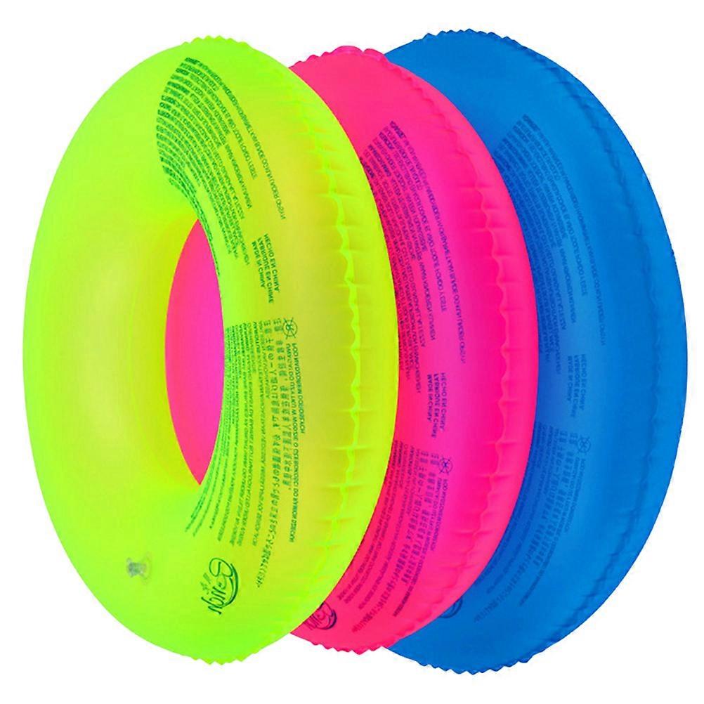 Thickened Water Swimming Ring 3Pcs Pool Toy Ideal For Beach Days Assorted Color Floating Rings For Kids Aged 5-6